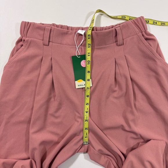 New Halara Flex™ High Waist Wide Leg Waffle Work Pants Rose Tan - Picture 9 of 10